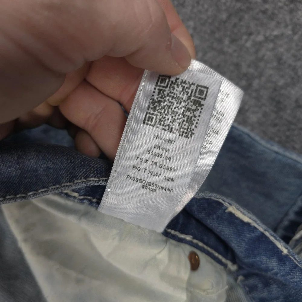 True‎ Religion X Playboy Jeans Mens 42x32 Blue Bobby Relaxed Baggy Denim Logo